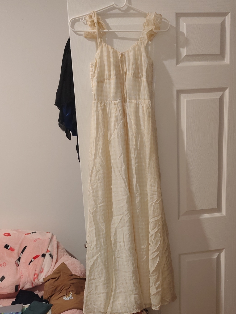 Light yellow gingham dress